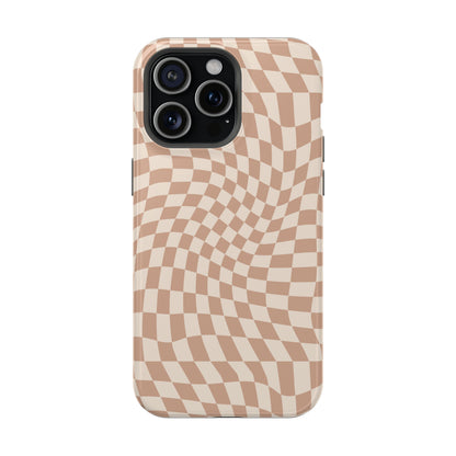 Wavy Tan Checkerboard Case