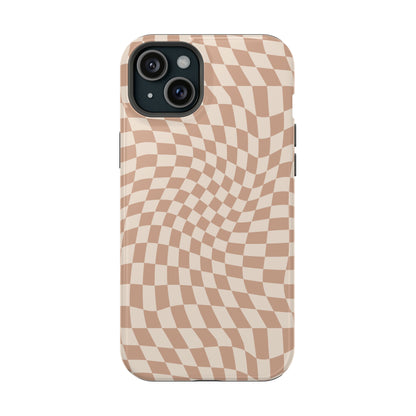 Wavy Tan Checkerboard Case