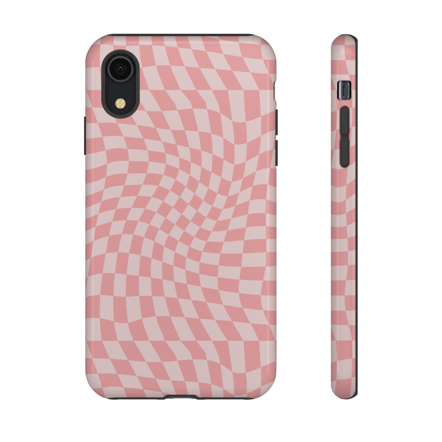 Wavy Pink Checkerboard