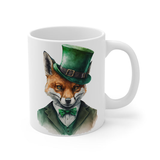 SUB207 Fox Gangster St. Patrick's Day Mug 11oz
