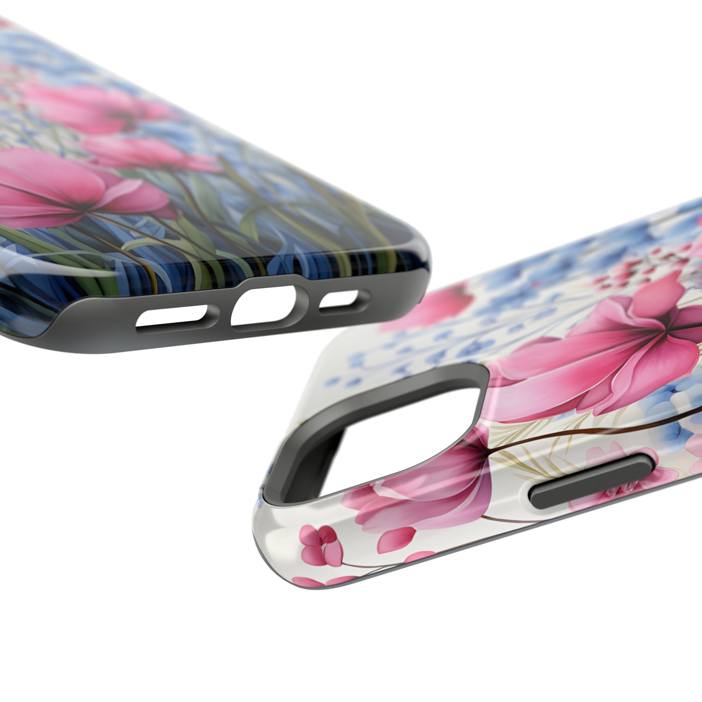 Pink and Blue Spring Flowers Case