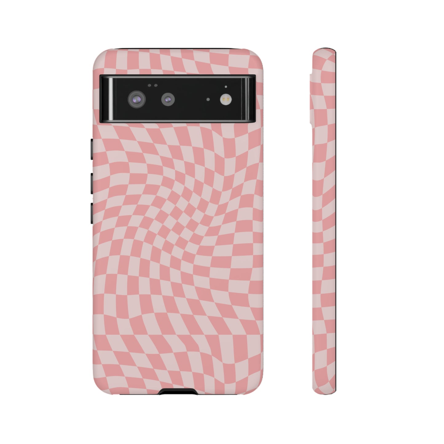 Wavy Pink Checkerboard