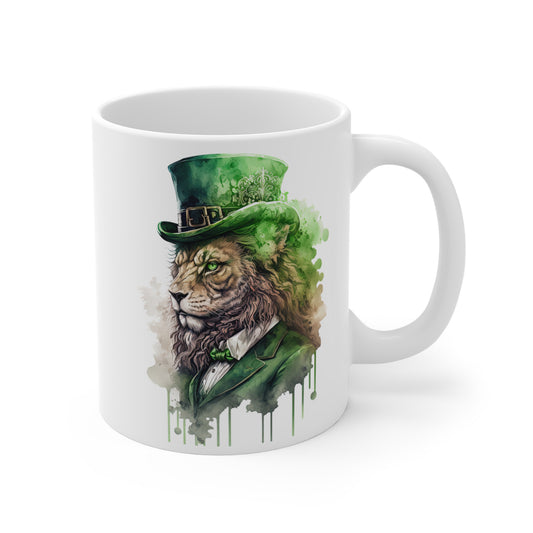 SUB211 Lion Gangster St. Patrick's Day Mug 11oz