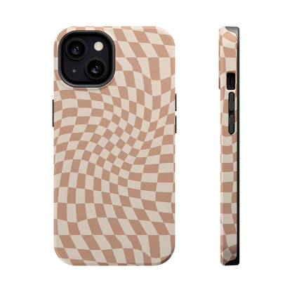 Wavy Tan Checkerboard Case