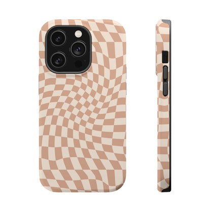 Wavy Tan Checkerboard Case