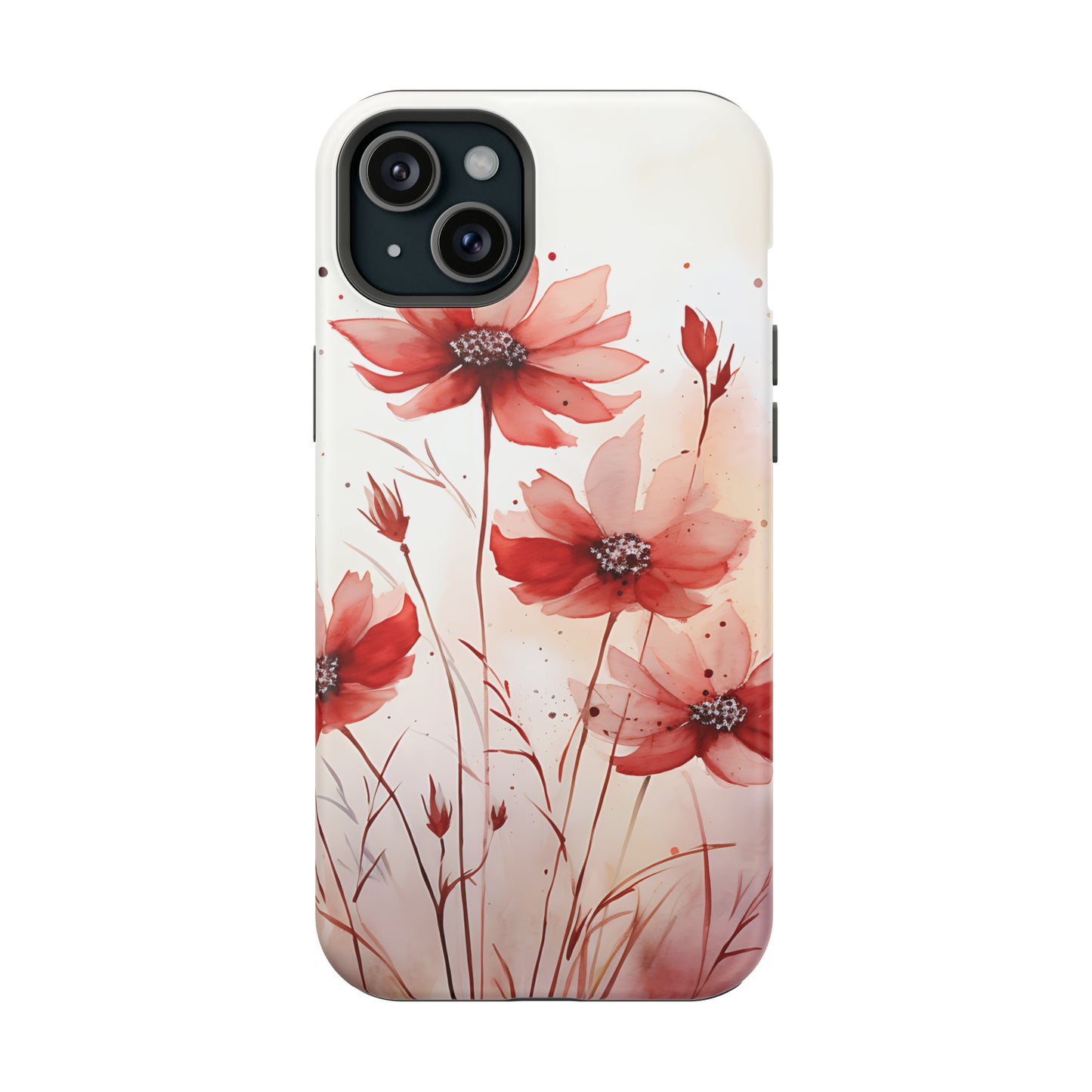 Red Spring Flowers Case