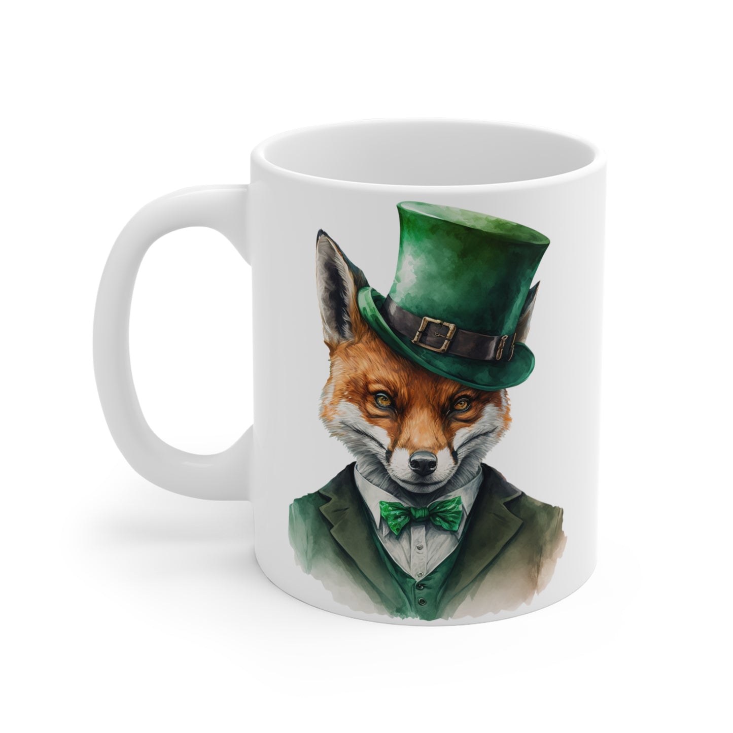 SUB207 Fox Gangster St. Patrick's Day Mug 11oz