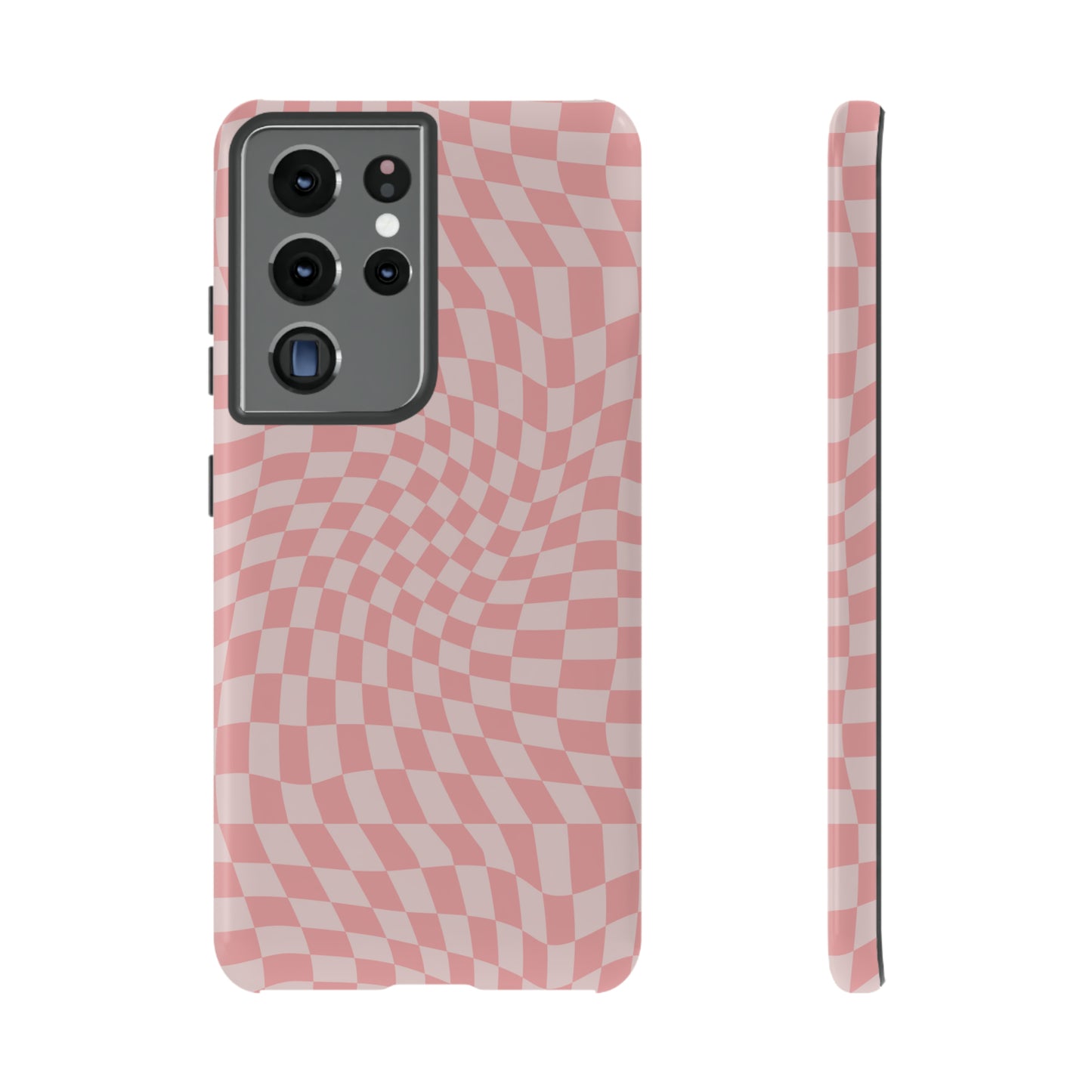 Wavy Pink Checkerboard