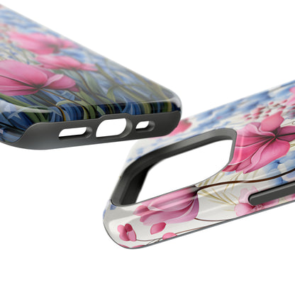 Pink and Blue Spring Flowers Case