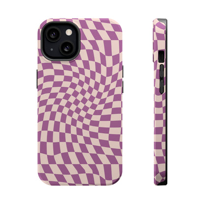 Wavy Purple Pink Checkerboard Case