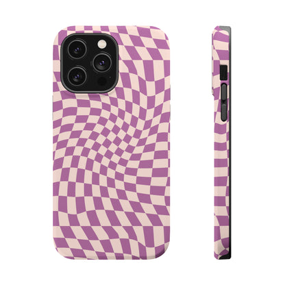 Wavy Purple Pink Checkerboard Case