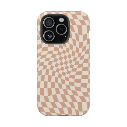 Wavy Tan Checkerboard Case