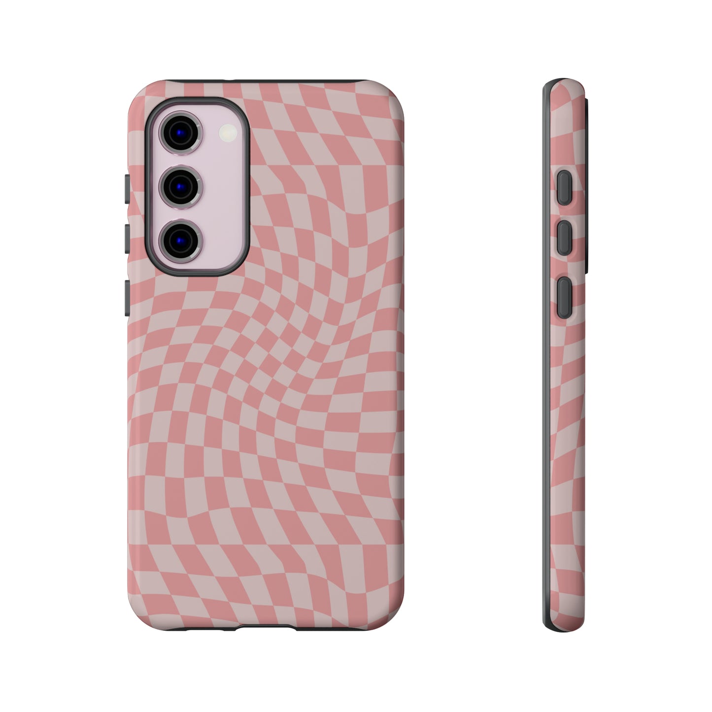 Wavy Pink Checkerboard