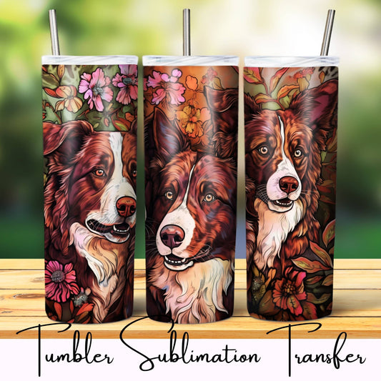 SUB1148  Animal Selfies Dogs Tumbler Sublimation Transfer