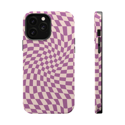 Wavy Purple Pink Checkerboard Case