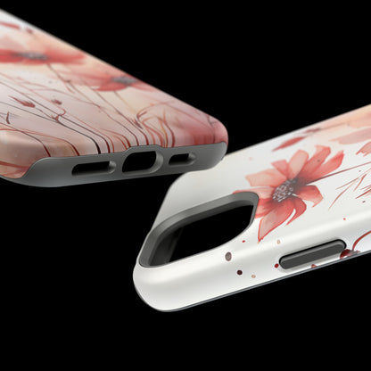 Red Spring Flowers Case