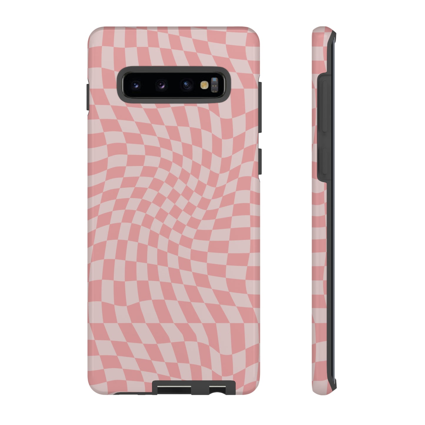 Wavy Pink Checkerboard