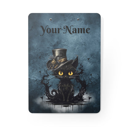 Personalized Black Cat Halloween Teacher Clipboard