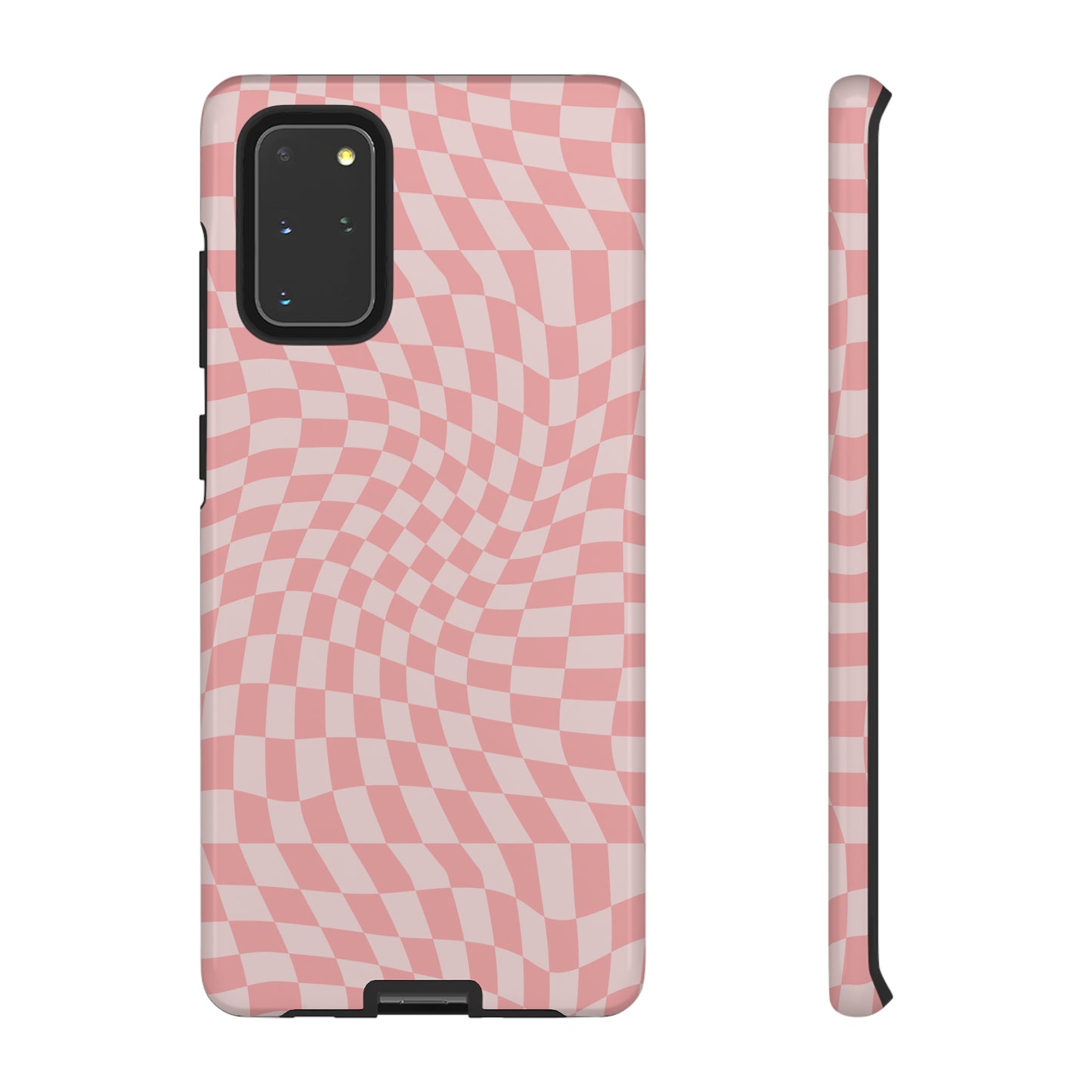 Wavy Pink Checkerboard