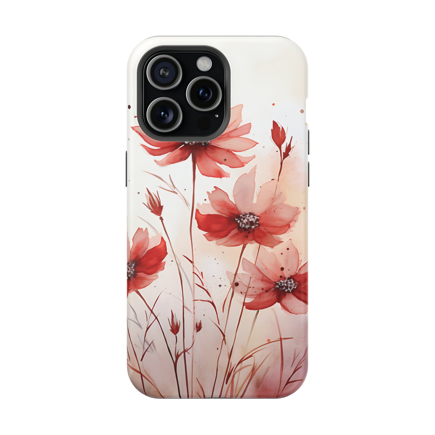 Red Spring Flowers Case