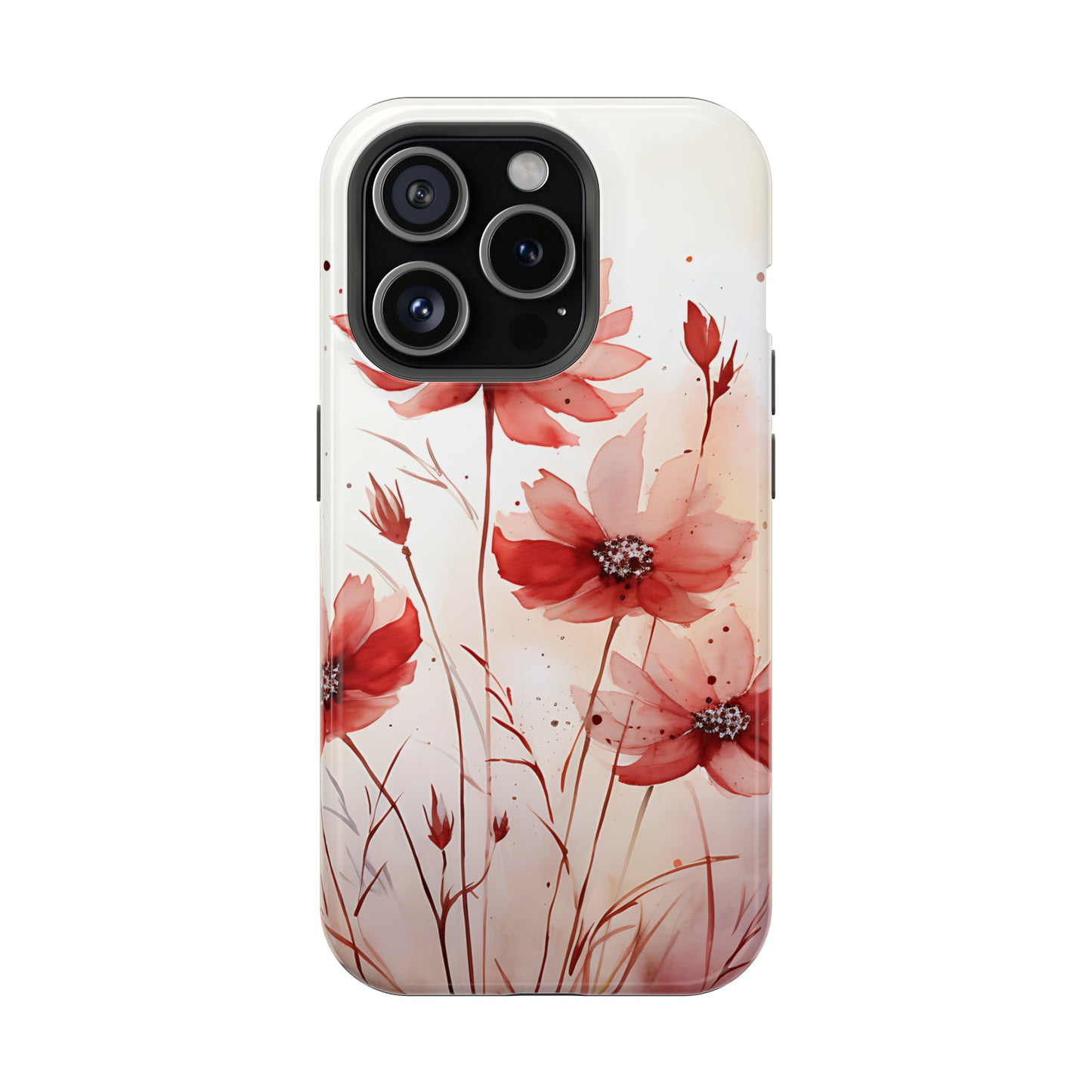 Red Spring Flowers Case