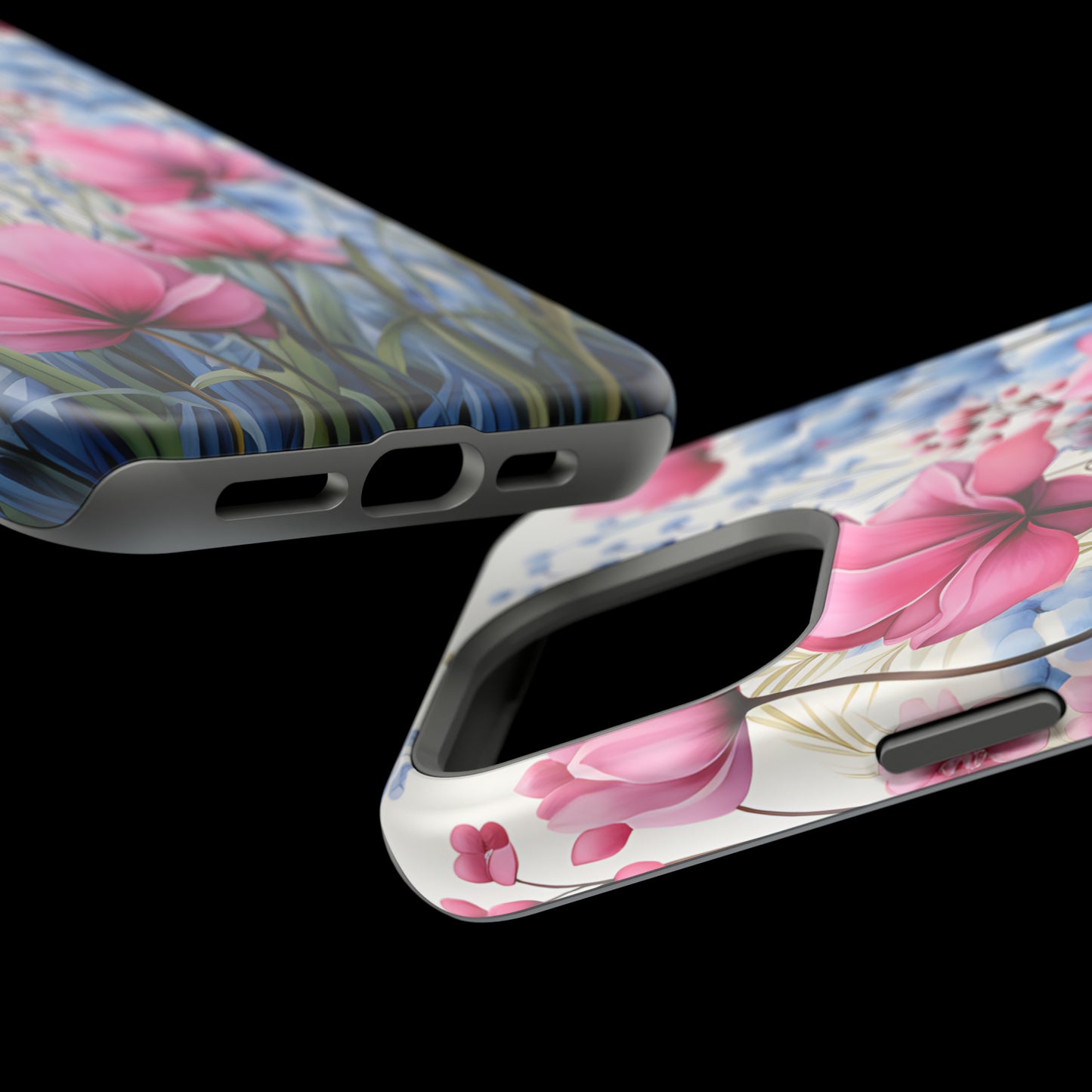 Pink and Blue Spring Flowers Case