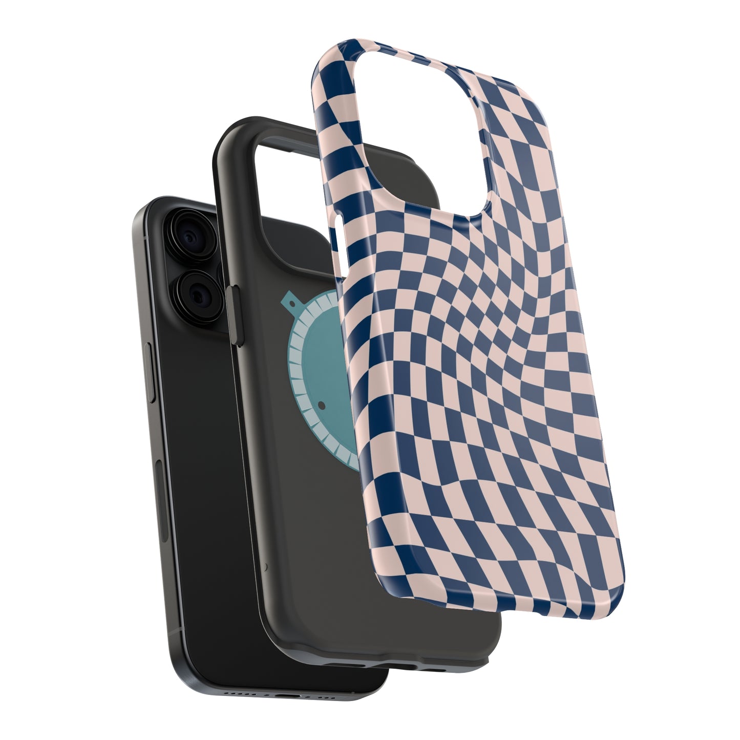 Wavy Blue Checkerboard Case