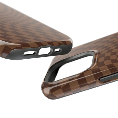 Wavy Brown Checkerboard Case