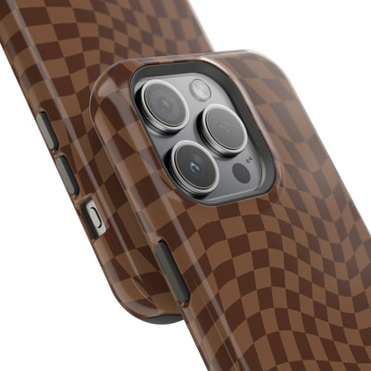 Wavy Brown Checkerboard Case