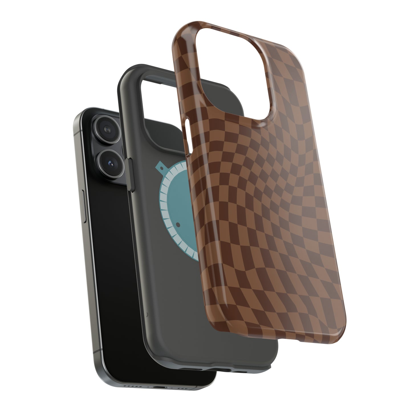 Wavy Brown Checkerboard Case