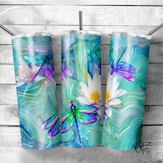 Waterlilly Dragonfly Tumbler