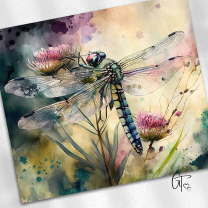 Watercolor Dragonfly Tumbler