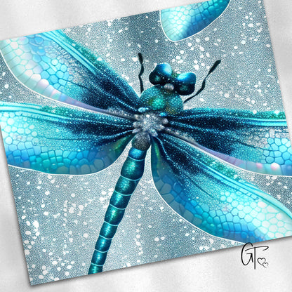 Watercolor Blue Dragonfly Tumbler (Copy)