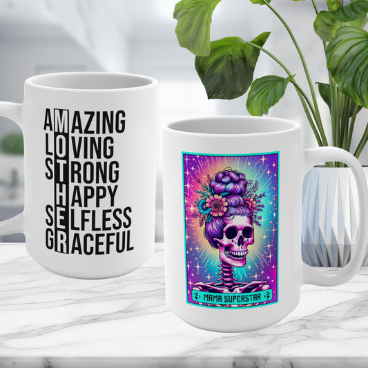 Mama Superstar Tarot Card - MOTHER Amazing Loving Strong Happy Selfless Graceful Mug