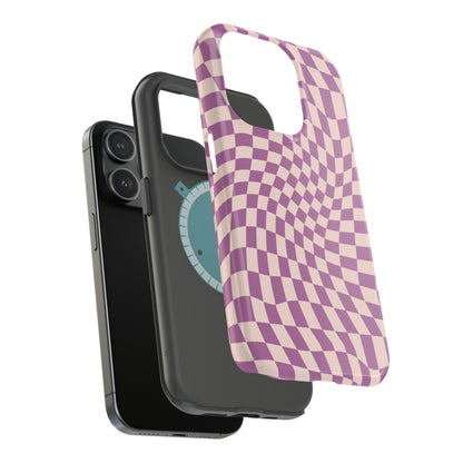 Wavy Purple Pink Checkerboard Case