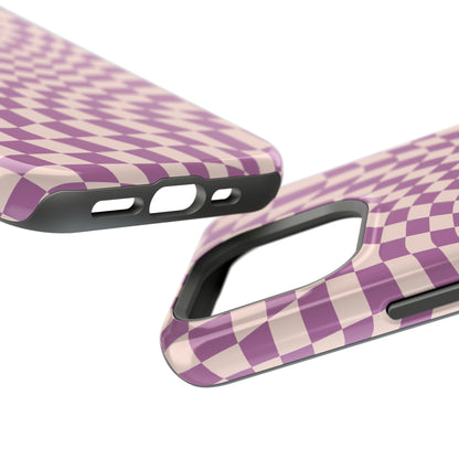 Wavy Purple Pink Checkerboard Case
