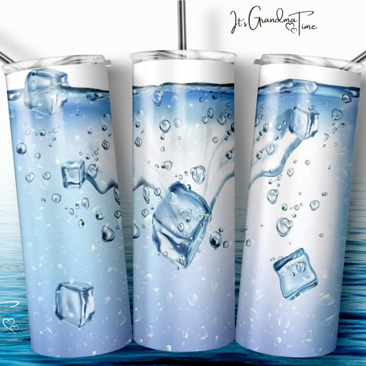 Refreshing Crystal Clear Water 20 oz Summer Tumbler
