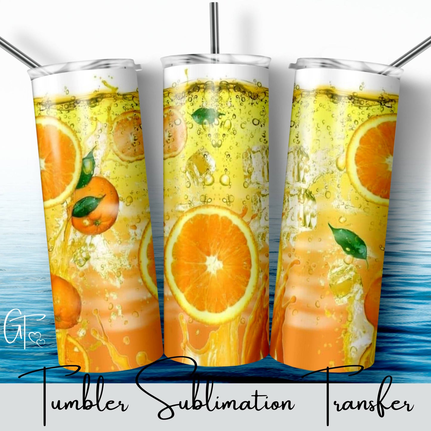 SUB1557 Orange Tang Lemonade Tumbler Sublimation Transfer