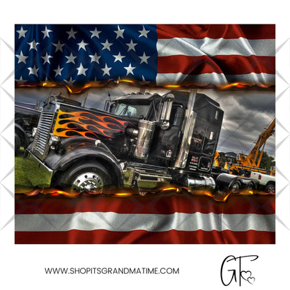 SUB1742 Over-the-road Trucker Tumbler Sublimation Transfer