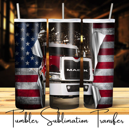 SUB1753 Over-the-road Trucker Tumbler Sublimation Transfer