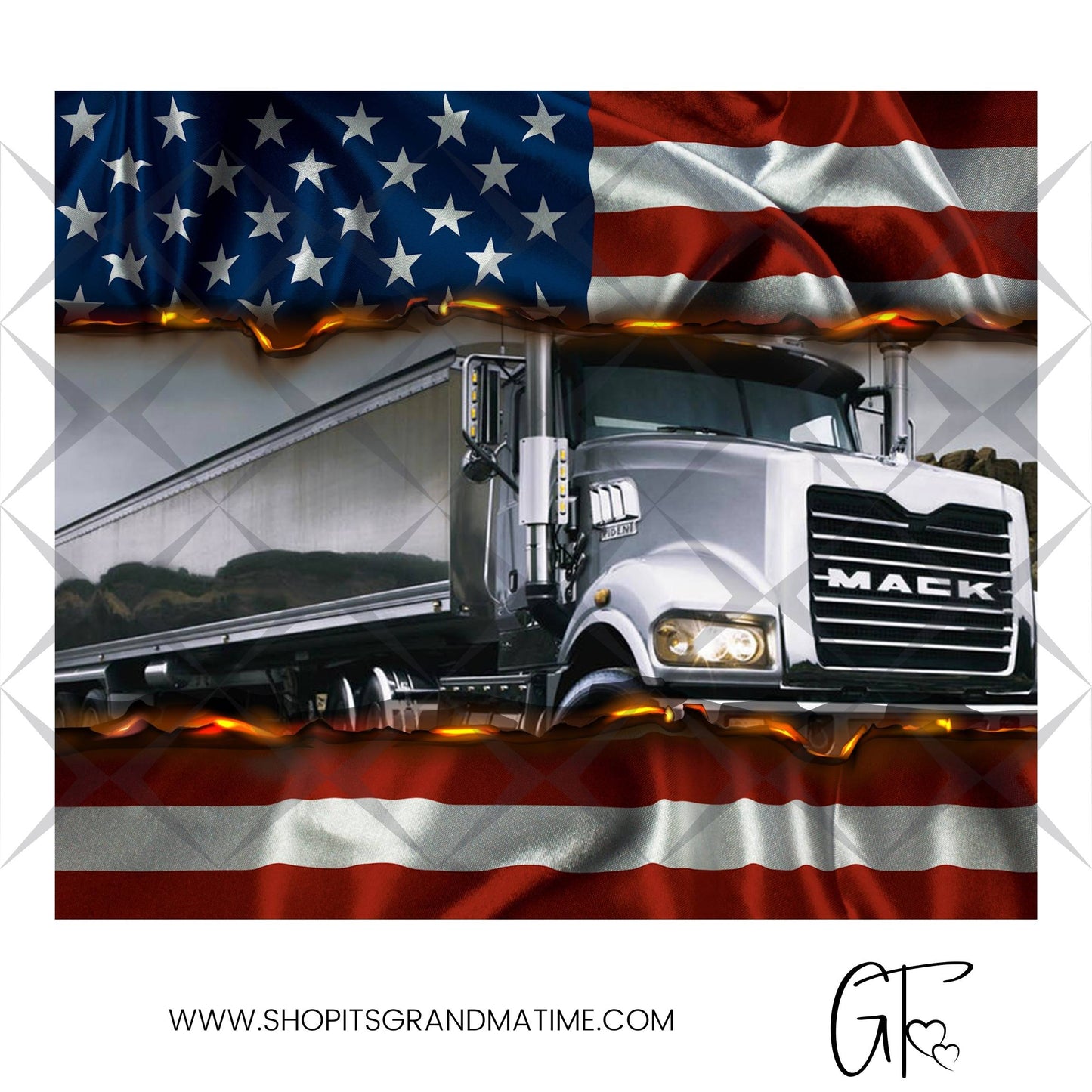 SUB1754 Over-the-road Trucker Tumbler Sublimation Transfer