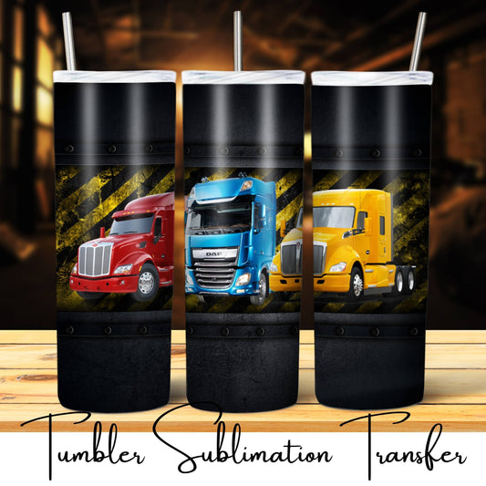 SUB1755 Over-the-road Trucker Tumbler Sublimation Transfer