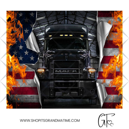 SUB1757 Over-the-road Trucker Tumbler Sublimation Transfer