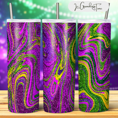 SUB1853 Mardi Gras Tumbler Sublimation Transfer