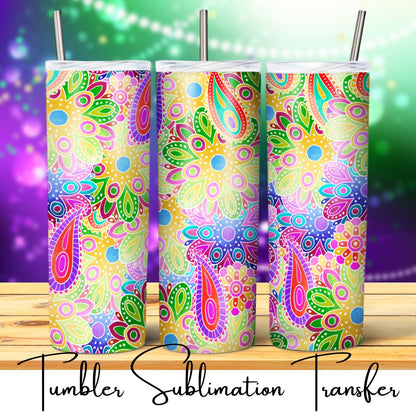 SUB1887 Mardi Gras Tumbler Sublimation Transfer