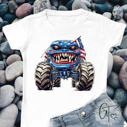 SUB1924 4th of July Monster Truck Sublimation Transfer