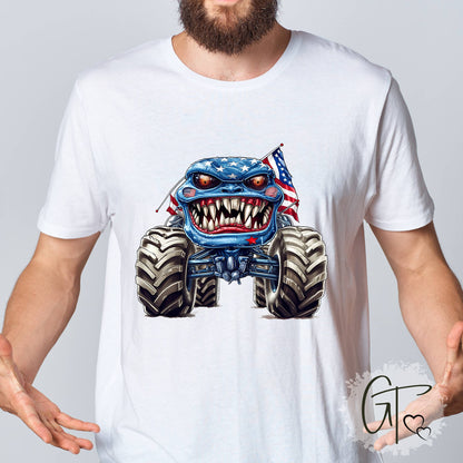 SUB1924 4th of July Monster Truck Sublimation Transfer