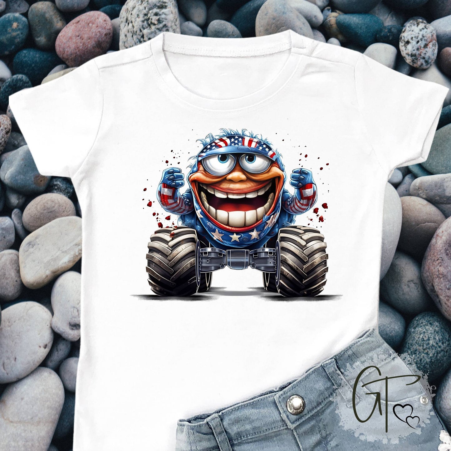 SUB1928 4th of July Monster Truck Sublimation Transfer