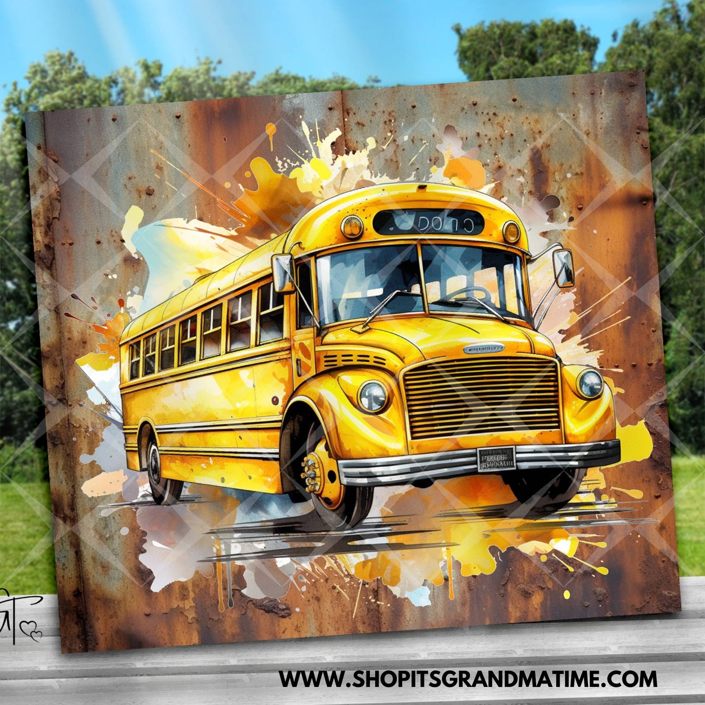 SUB1963 School Bus Driver Rusted 7 Tumbler Sublimation Transfer