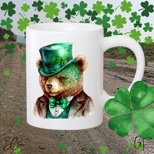 Bear Gangster St. Patrick's Day Mug